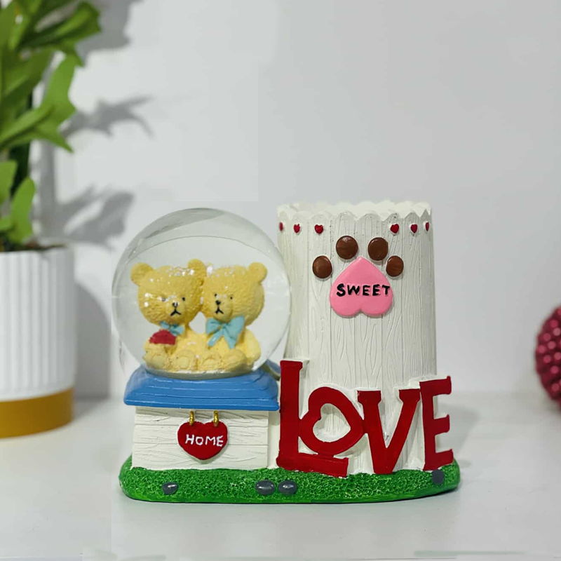 Boule de neige avec Porte stylos 